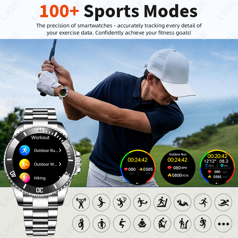 LIGE New Style Luxury Smart Wa - Korean Men Lifestyle avis et prix
