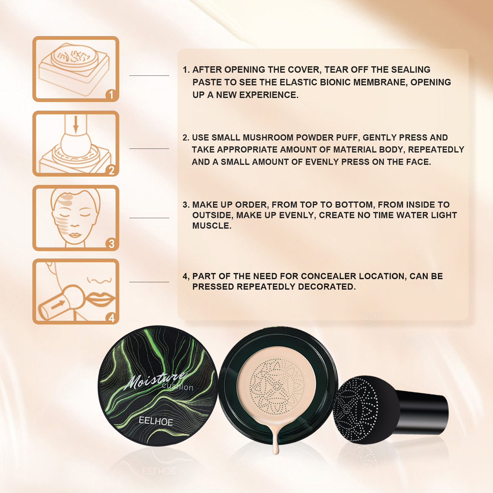 EELHOE Mushroom Head Air Cushi - Bb Cushion Korean avis et prix