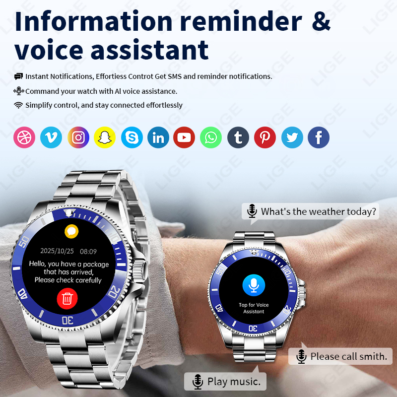 LIGE 2026 Style Luxury Smart W - Korean Men Lifestyle avis et prix